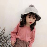 Chapeau De Pêcheur De Couleur Unie De Boule De Fourrure De Mode De Style Coréen sku image 3
