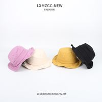 Korean Style Sunscreen Solid Color Big Brim Fisherman Hat Wholesale main image 1