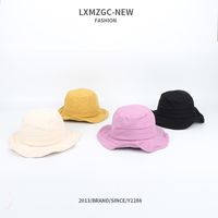 Korean Style Sunscreen Solid Color Big Brim Fisherman Hat Wholesale main image 3