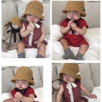 Korean Style Lace Children's Straw Hat Wholesale main image 1