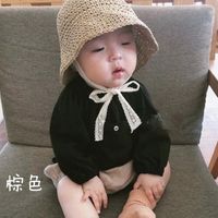 Chapeau De Paille Pour Enfants En Dentelle De Style Coréen En Gros main image 5