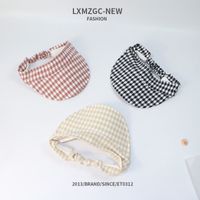 Im Koreanischen Stil Gitter Elastische Leere Obere Sonnencreme Kindermütze main image 4