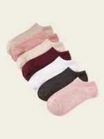 Simple Commuter Shallow Mouth Women's Socks Seven Pairs sku image 1