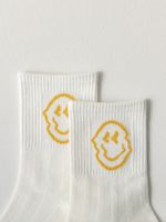 Funny Smiley Face 3 Pairs Of Women's Socks main image 3