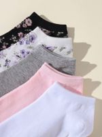 Summer Fresh Floral Floral Women's Boat Socks 5 Pairs Set main image 4