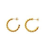 Nihaojewelry Jewelry Wholesale Simple Twist C-shaped Copper Arrings main image 1