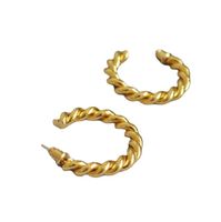 Nihaojewelry Jewelry Wholesale Simple Twist C-shaped Copper Arrings main image 6