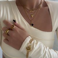Nihaojewelry Simple Chain Ot Buckle Copper Plated Gold Necklace Wholesale Jewelry main image 5