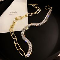 Nihaojewelry Zircon Rhinestone Chain Splicing Ot Buckle Necklace Wholesale Jewelry main image 3