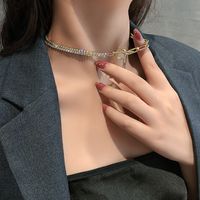 Nihaojewelry Zircon Strass Chaîne Épissage Ot Boucle Collier Bijoux En Gros main image 4