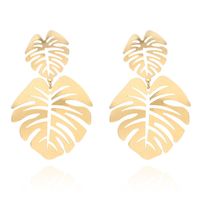 Nihaojewelry Simple Fashion Double Leaf Earrings Wholesale Jewelry main image 5