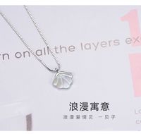 Nihaojewelry S925 Silver Shell Pendant Clavicle Chain Necklace Wholesale Jewelry main image 3