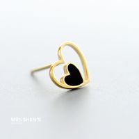 Nihaojewelry Korean Double Heart-shaped 925 Silver Earrings Wholesale Jewelry main image 3