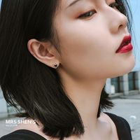 Nihaojewelry Korean Double Heart-shaped 925 Silver Earrings Wholesale Jewelry main image 4
