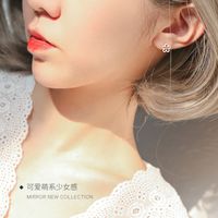 Nihaojewelry Korean Hollow Frosted Flower 925 Silver Stud Earrings Wholesale Jewelry main image 3