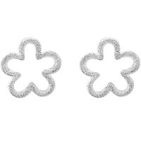 Nihaojewelry Coréen Creux Givré Fleur 925 Boucles D&#39;oreilles En Argent Bijoux En Gros main image 4
