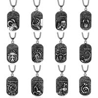 Nihaojewelry Jewelry Wholesale Stainless Stesel Ancient Greek Twelve Constellation Pendant Necklace main image 2