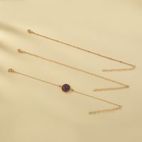 Nihaojewelry Simple Purple Crystal Cluster Lattice Chain Multi-layer Bracelet Wholesale Jewelry main image 4
