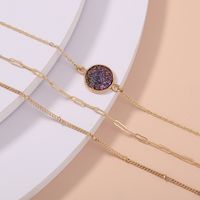 Nihaojewelry Simple Purple Crystal Cluster Lattice Chain Multi-layer Bracelet Wholesale Jewelry main image 5
