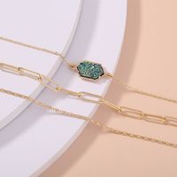 Nihaojewelry Simple Cristal Géométrique Cluster Chaîne En Treillis Bracelet Multicouche Bijoux En Gros main image 5