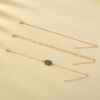 Nihaojewelry Simple Cristal Géométrique Cluster Chaîne En Treillis Bracelet Multicouche Bijoux En Gros main image 6
