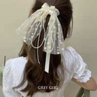 Nihaojewelry الأزياء البولكا نقطة الحرير الشريط Bowknot الشعر Scrunchies الجملة مجوهرات main image 1