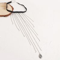 Nihaojewelry Long Tassel Chain Metal Water Drop Pendant Necklace Wholesale Jewelry main image 4