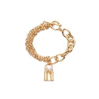 Wholesale Jewelry Hollow Pearl Irregular Lock Pendant Bracelets Nihaojewelry main image 1