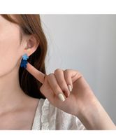 Nihaojewelry Jewelry Wholesale Retro Contrast Blue Flower Long Earrings main image 8