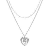 Nihaojewelry Simple Peach Heart Pendant Double Layer Necklace Wholesale Jewelry main image 4