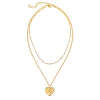 Nihaojewelry Simple Peach Heart Pendant Double Layer Necklace Wholesale Jewelry main image 5