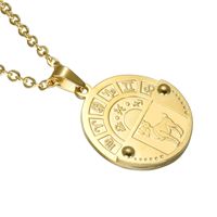 Nihaojewelry Wholesale Jewelry Twelve Constellation Medal Pendant Necklace main image 1
