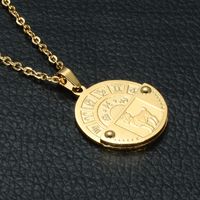 Nihaojewelry Wholesale Jewelry Twelve Constellation Medal Pendant Necklace main image 3