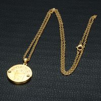 Nihaojewelry Wholesale Jewelry Twelve Constellation Medal Pendant Necklace main image 5