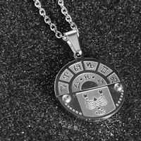 Nihaojewelry Stainless Steel Zodiac Pendant Necklace Jewelry Wholesale main image 6