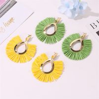 Nihaojewelry Fashion Hollow Drop Color Origami Fan-shaped Earrings Wholesale Jewelry main image 4