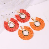 Nihaojewelry Fashion Hollow Drop Color Origami Fan-shaped Earrings Wholesale Jewelry main image 5
