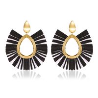 Nihaojewelry Fashion Hollow Drop Color Origami Fan-shaped Earrings Wholesale Jewelry main image 6