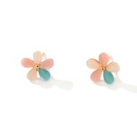 Nihaojewelry Korean Style Cute Opal Flower Earrings Wholesale Jewelry main image 6