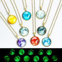 Nihaojewelry Universe Starry Sky Gem Luminous Pendant Necklace Wholesale Jewelry main image 1