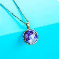 Nihaojewelry Universe Starry Sky Gem Luminous Pendant Necklace Wholesale Jewelry main image 3
