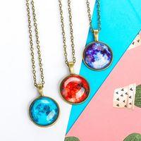 Nihaojewelry Universe Starry Sky Gem Luminous Pendant Necklace Wholesale Jewelry main image 4