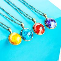 Nihaojewelry Universe Starry Sky Gem Luminous Pendant Necklace Wholesale Jewelry main image 5