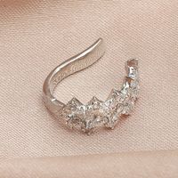 Wholesale Jewelry Diamond Wave Line Copper Ear Clip Nihaojewelry main image 5