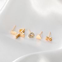 Vente En Gros Bijoux Boucles D&#39;oreilles Géométriques Étoiles 4 Pièces Nihaojewelry main image 3