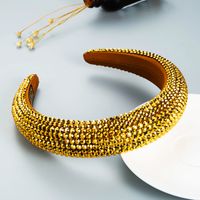 Wholesale Nihaojewelry Wide-sided Thickened Sponge Headband Diamond-studded Baroque Crystal Headband main image 9