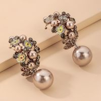 Geometric Diamond Alloy Artificial Gemstones Earrings main image 1