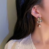 Geometric Diamond Alloy Artificial Gemstones Earrings main image 4