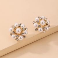 Nihaojewelry والمجوهرات بالجملة مطعمة حجر الراين زهرة اللؤلؤ وأقراط main image 1