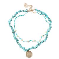 Nihaojewelry Hand-woven Natural Stone Round Tag Multi-layer Necklace Wholesale Jewelry main image 6